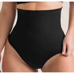 Empetua All Day Every Day High-Waisted Shaper Thong Black Women's Size Small NWT